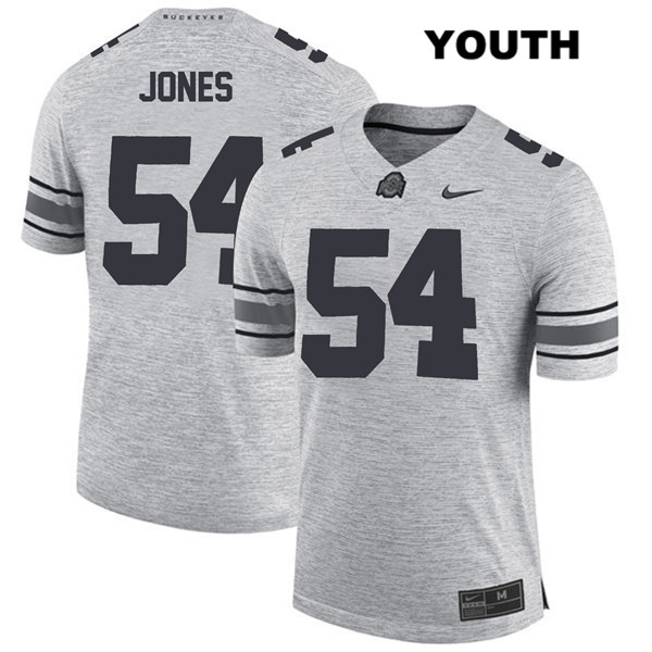 Ohio State Buckeyes Youth Matthew Jones #54 Gray Authentic Nike College NCAA Stitched Football Jersey IP19Q61ZH